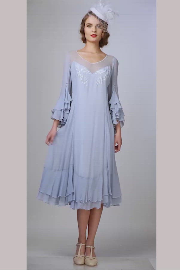 Vintage Inspired Sky Blue Dress by Nataya